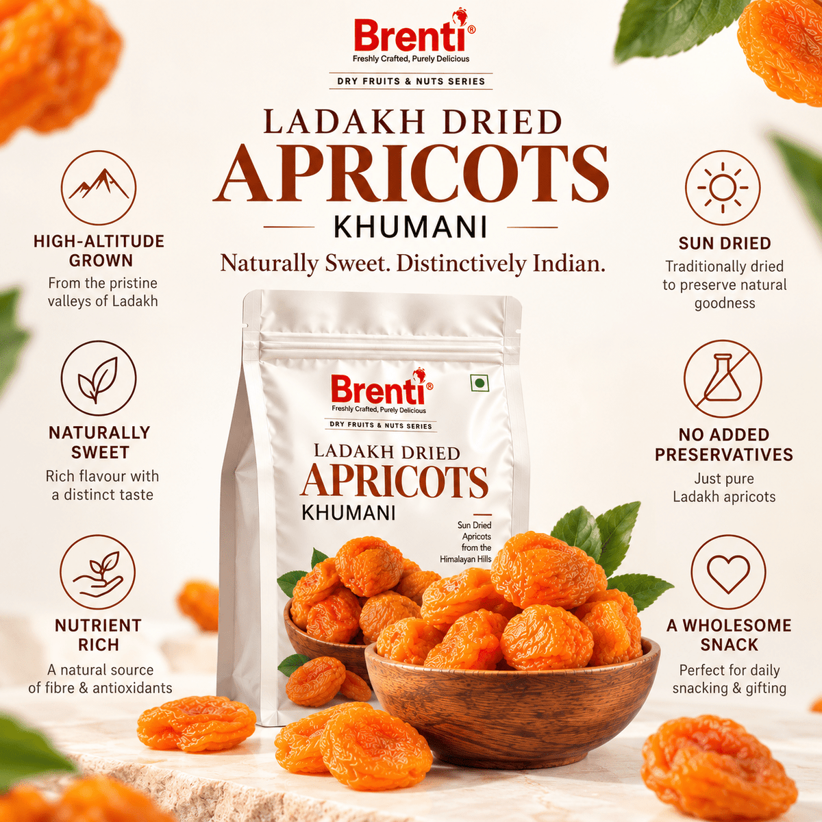 Brenti Ladakhi Dried Apricot - Brenti Foods