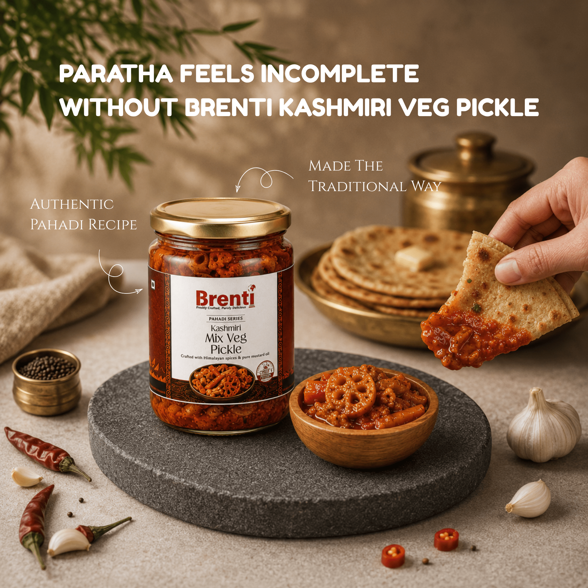 Kashmiri Mix Veg Pickle - Brenti Foods